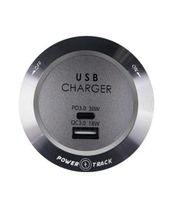 USB Charger Socket - Silver